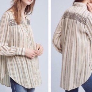 Anthropologie Floreat Norfolk Smocked Tunic S